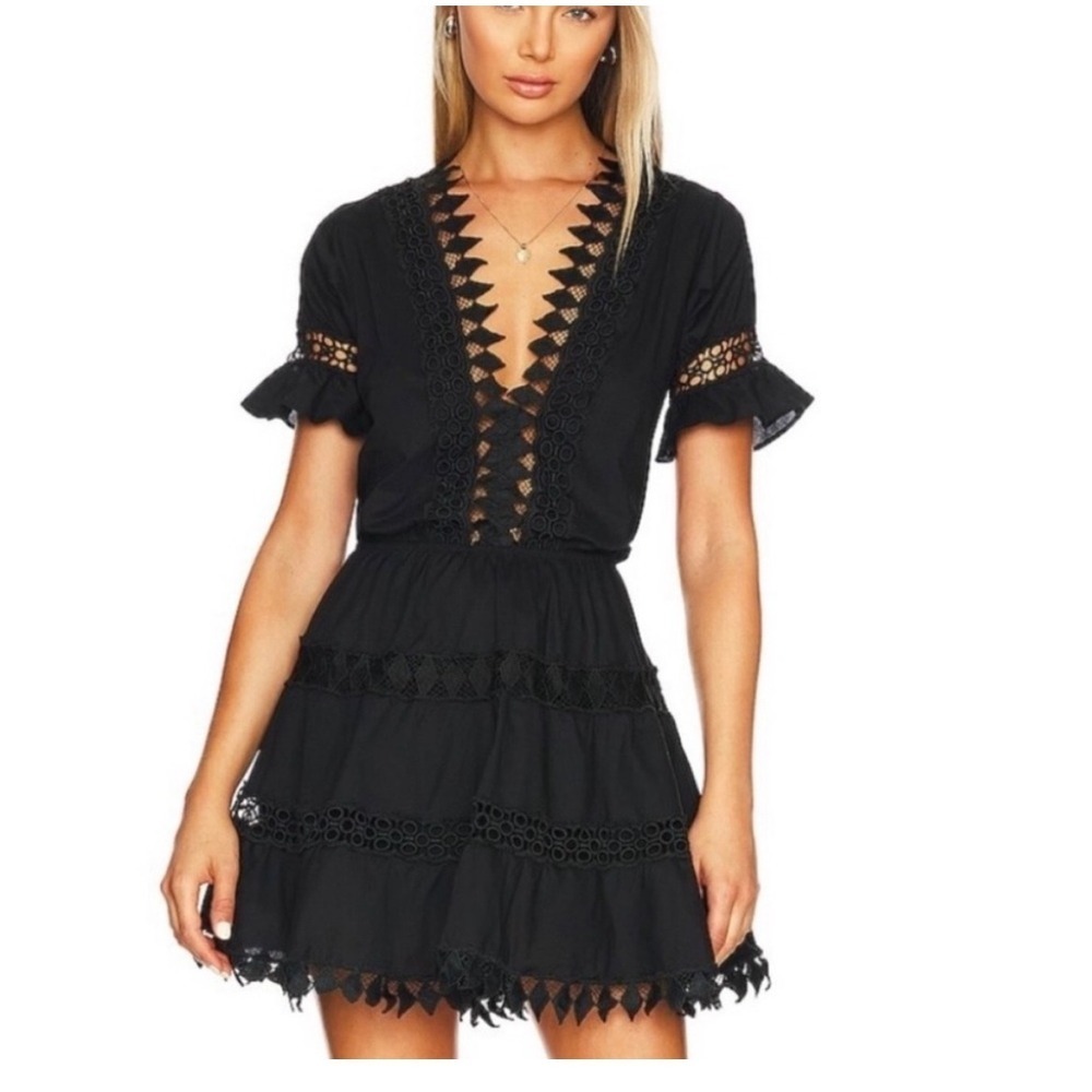 NWT Peixoto Ora Mini Eyelet Dress in Black Size XS & Small